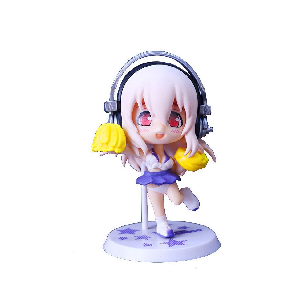 10СМ Аниме СУПЕР СОНИКО Фигурка Пять Моделей Подставка Анимационная Модель Игрушки Подарки Коллекция Украшения Орнаменты ПВХ