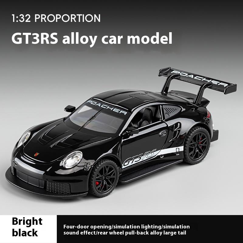 Модель легкосплавного автомобиля Porsche GT3 RS в масштабе 1/32 с инерционным механизмом в стиле ретро, игрушка мечты для любителей гонок, идеально подходит для детей и коллекционеров