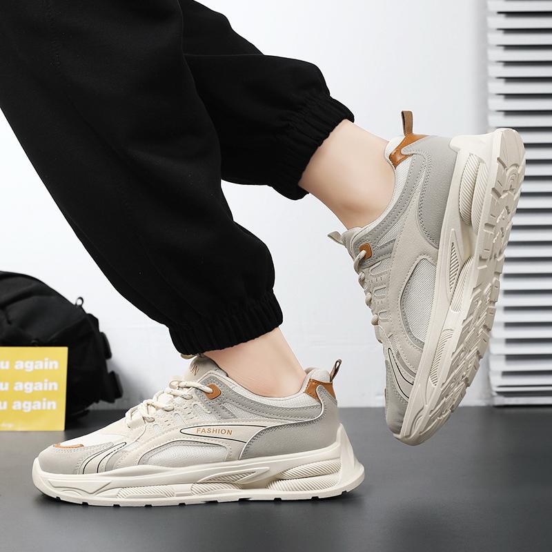 Мужские кроссовки Новые дышащие туфли на платформе со шнуровкой Модные сетчатые кроссовки для бега Мужские удобные кроссовки Tenis Masculino