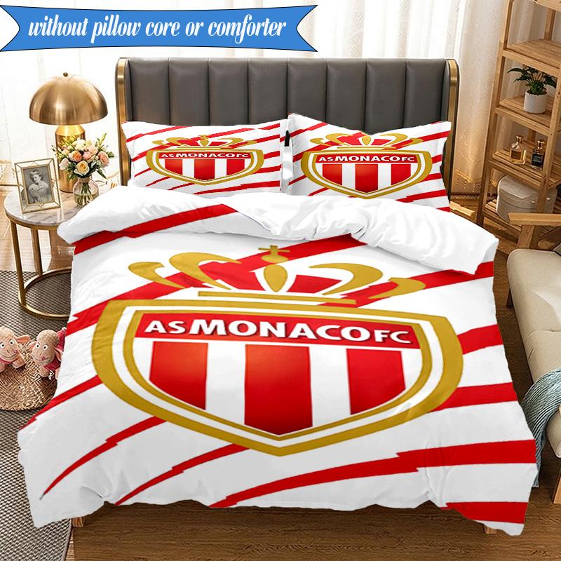 3PCS Monaco Monaco Printed Soft Bedding Set,Including 1pc Duvet Cover And 2pcs Pillowcases Perfect for Bedroom, Dormitory, Fan gift