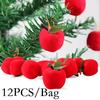 12pcs/bag Christmas Decoration Gifts Red Apple Pendant Christmas Tree Decorations Christmas Supplies