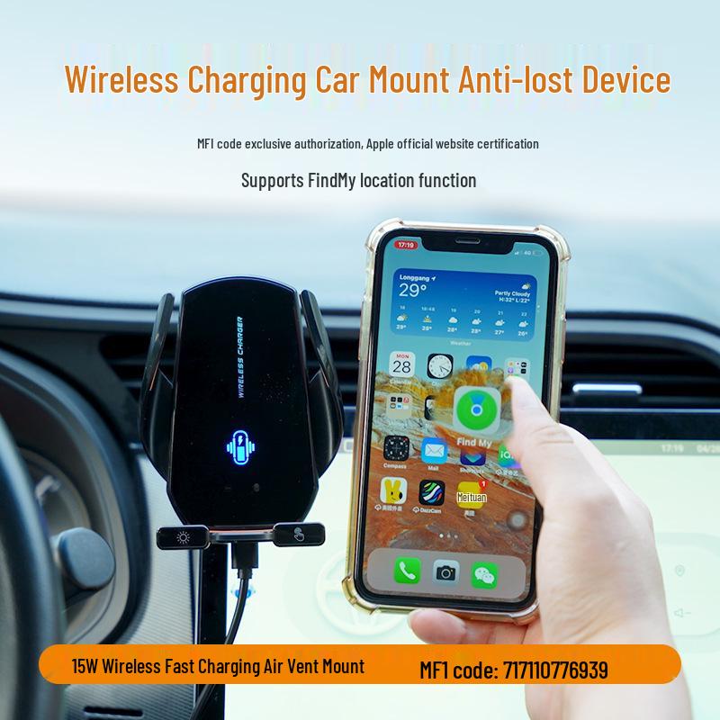 Apple Smart Wireless Charging Car Phone Holder & Locator/Navigator with Anti-Lost Feature