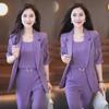 Women's 2023 Summer Slim Fit Three-Piece Suit: Stylish Harem Pants Set