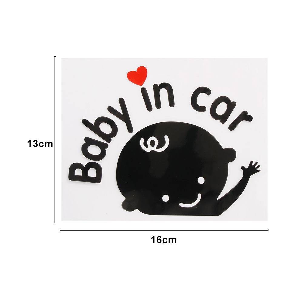 Car Accessories 3D Cartoon Window Waterproof Baby In Car Car Stickers Auto-styling Windshield