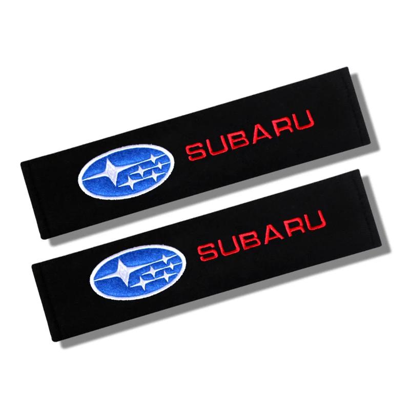 Car seat set high quality seat belt headrest cover neck pillow pull gloves for Subaru STI Impreza Forester Tribeca XV BRZ WRX