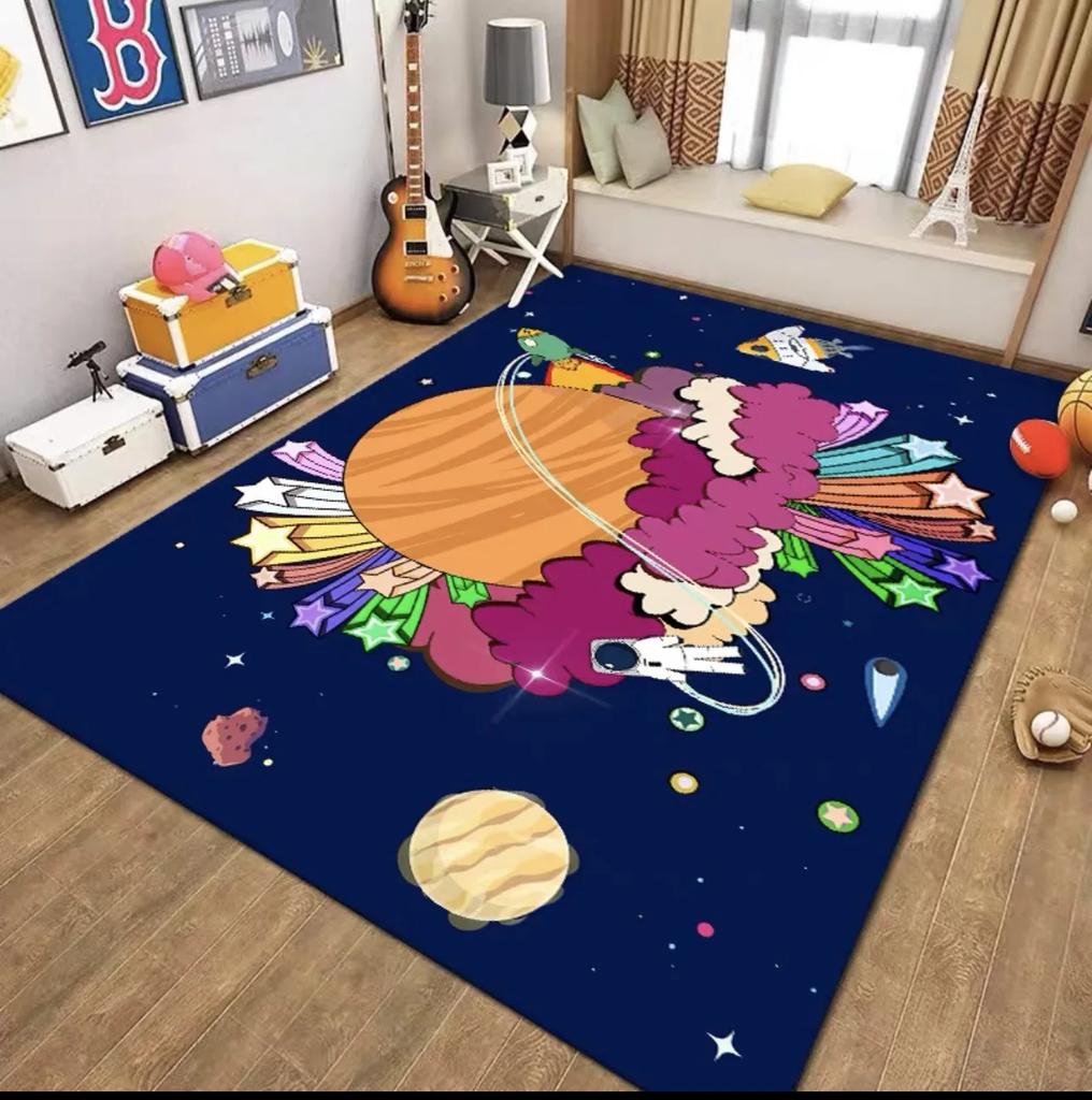 Cartoon Hopscotch Carpet Non-Slip Children's Room Study Table and Chair Mat Kindergarten Play Floor Mat Home Decoration