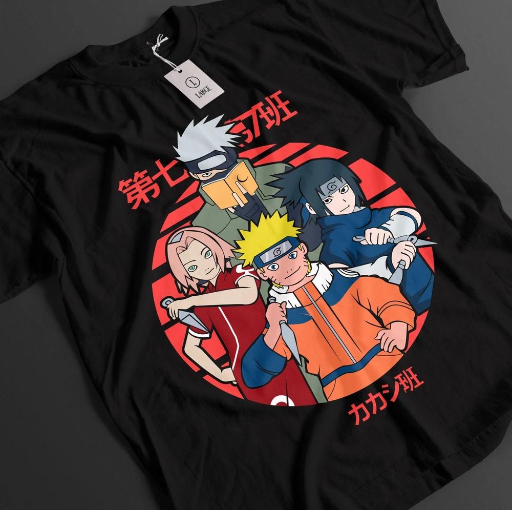 Naruto Shirt Sasuke TShirt Kakashi Team Tshirt Sakura Top Anime Unisex Tee