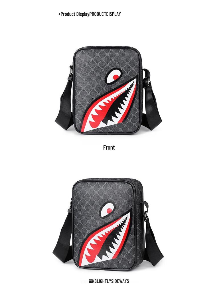 Мужская повседневная сумка через плечо в виде акулы: Деловой рюкзак и сумка-кроссбоди большой вместимости для кампуса