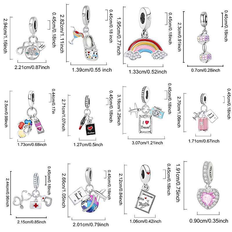Медь Ежедневные Путешествия Жизнь Шармы Бусины Подходят для Изготовления Браслетов и Ожерелий своими руками Подарок Высококачественной Изысканной Ювелирии для Женщин