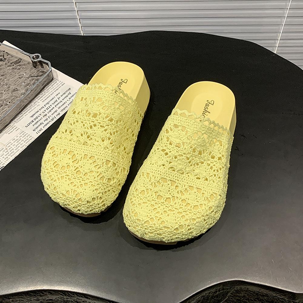 Платформа Женские Тапочки Балетки Повседневные Мюли Обувь Дизайнерские Сандалии 2025 Летняя Мода Шлепанцы Новые Слингбэки Mujer De Zapatillas