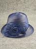 Middle-aged and elderly summer women's hats, light sun hats, sunscreen visors, organza foldable basin hats, mother hats, flowers
