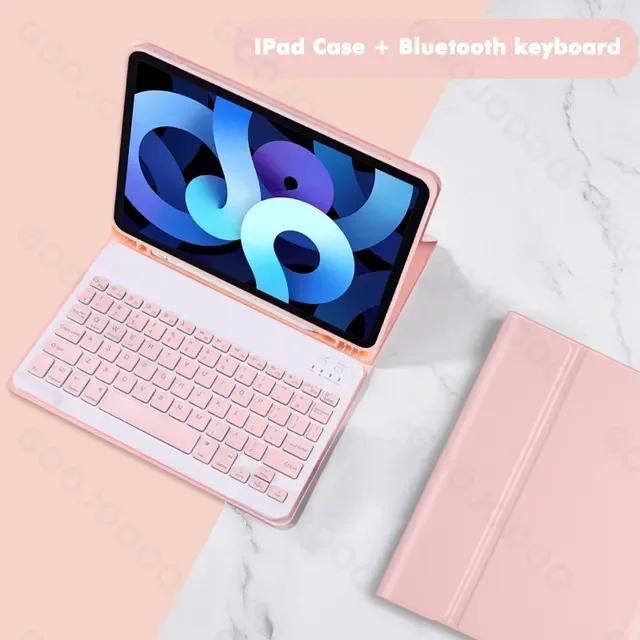 Colorful Candy Bluetooth Keyboard Magnetic Leather Stand Case Covers for IPad 7 8 9 10th Pro 11 Air 4 5th Mini 5 6 10.2 Inch
