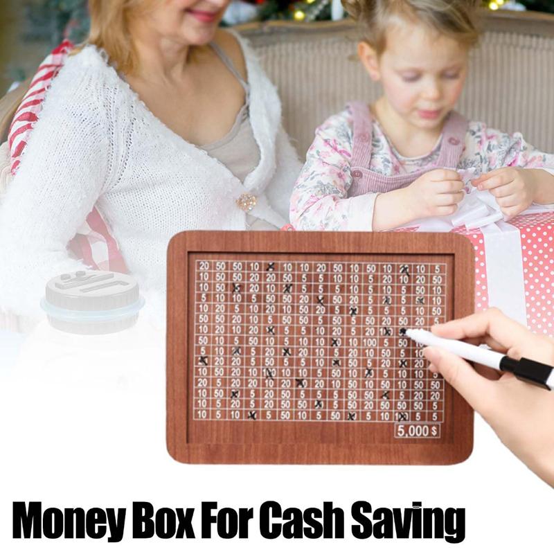 Cash Box With Counter Wooden Counter Piggy Bank Saveing Kids Adults Cash Box Save Money Cashier Drawer Organizing Crafts Home