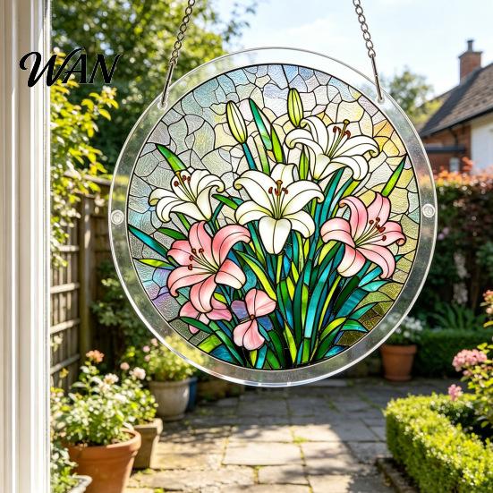 Unique Acrylic Puzzle Pieces Jigsaw Suncatcher Stained Glass Window Hanging Ornament DIY Puzzles Sun Catcher Panel for Home Decor Gifts Mom