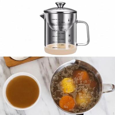 Кухонный сепаратор масла Контейнер для жира Простой в использовании Пыленепроницаемый Большая вместимость Слив Соевый