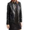 Women's Elegant Stand-up Collar Solid Jacket 2022 Female Three-dimensional Pattern Coat S-4XL New Pu Faux Leather Jacket Women