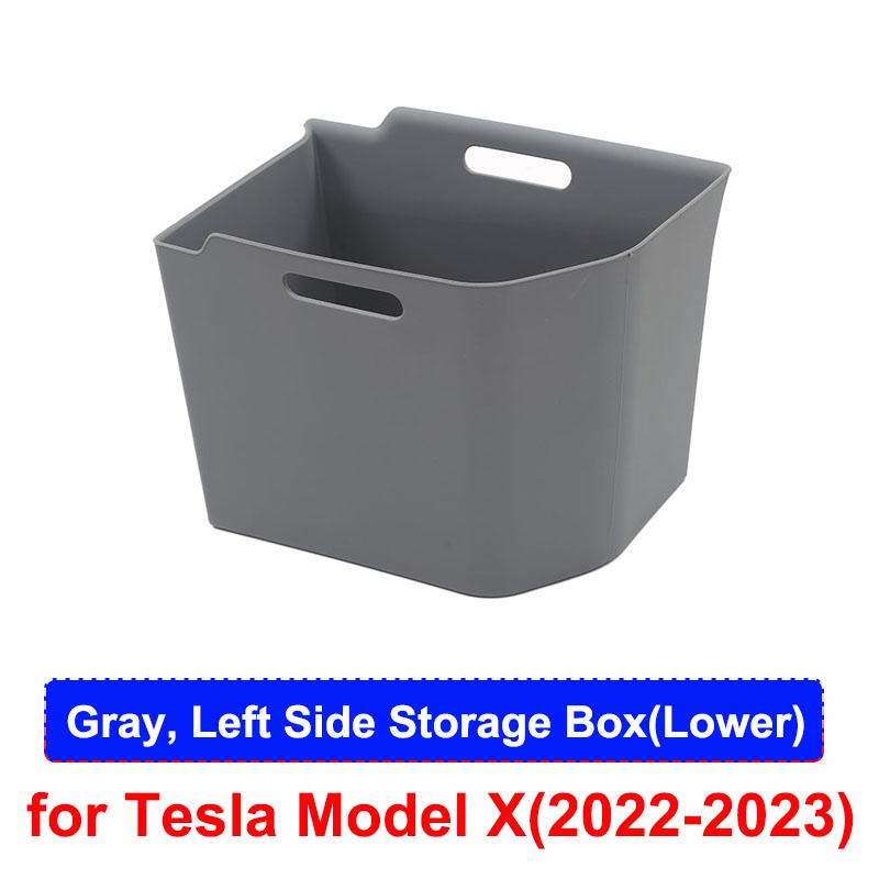 Для Tesla Model X Органайзер для хранения в заднем багажнике, ящик-лоток, силиконовый водонепроницаемый, ModelX 2023 2022, протектор, аксессуары для салона автомобиля