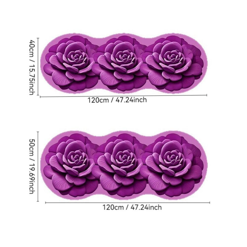 3D Bedside Carpet Non-slip Flower Carpet Creative Rose Floor Mat  for Bedroom Living Room