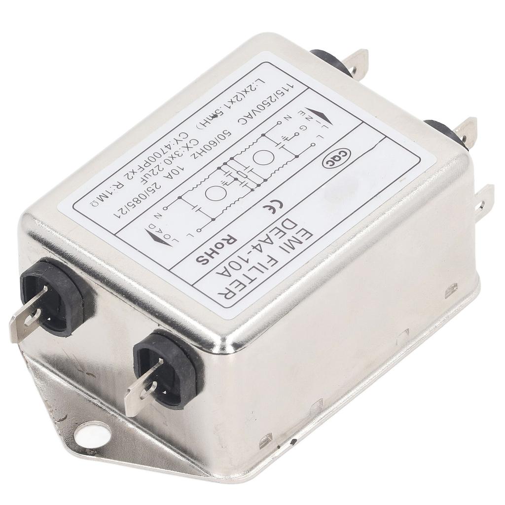 Фильтр электромагнитных помех, подавитель шума, однофазный очиститель звука переменного тока AC115V250V 5060Hz 10A, тип микросхемы