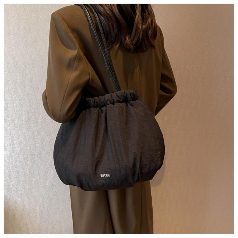 Женская повседневная пушистая сумка, большая вместительная сумка на одно плечо, хлопковая сумка, ультралегкая сумка на плечо