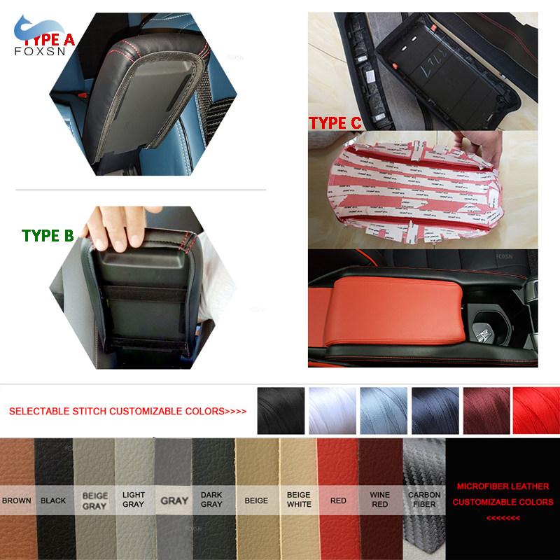 Автомобильные аксессуары из микрофибры, кожаный интерьер, центральная консоль, подлокотник, накладка для Hyundai Tucson Nx4