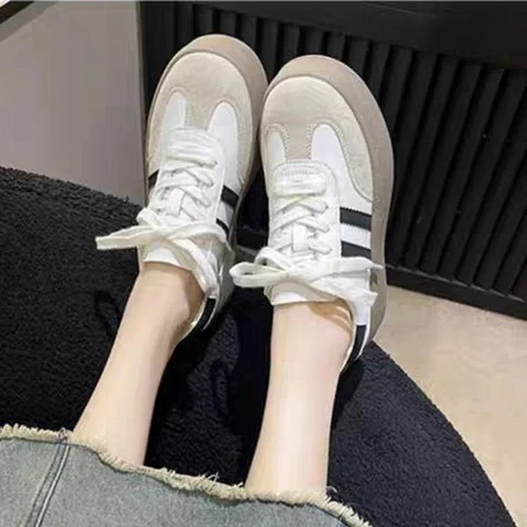 Autumn New Ladies Fashion Casual Shoes Female Outdoor Lace-Up Thick Soled Sneakers Women Comfortable Versatile Sport Shoes