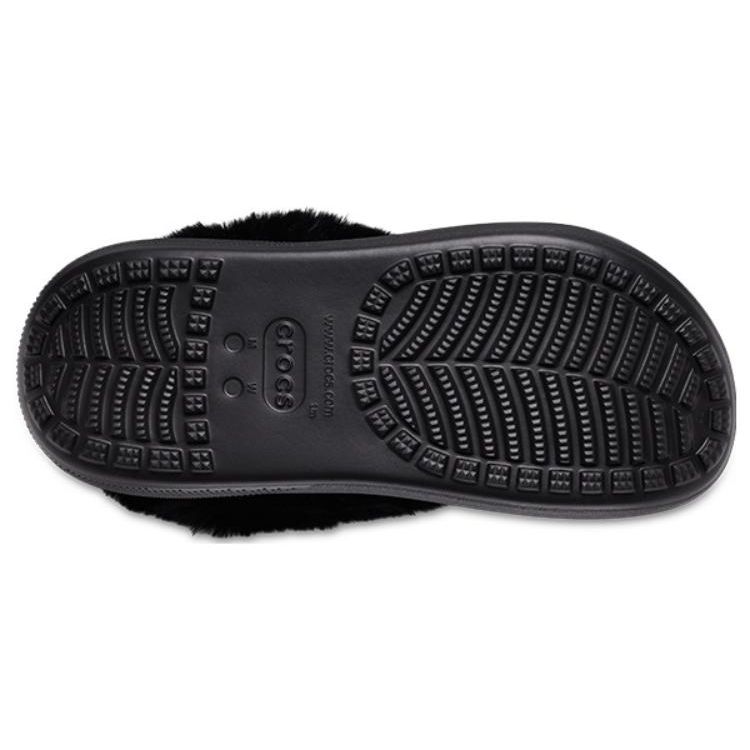 Crocs Клоги Теплые Плюшевые Амортизирующие Нескользящие Прочные Низкие Повседневные Туфли Обувь Унисекс Черные 208446-001