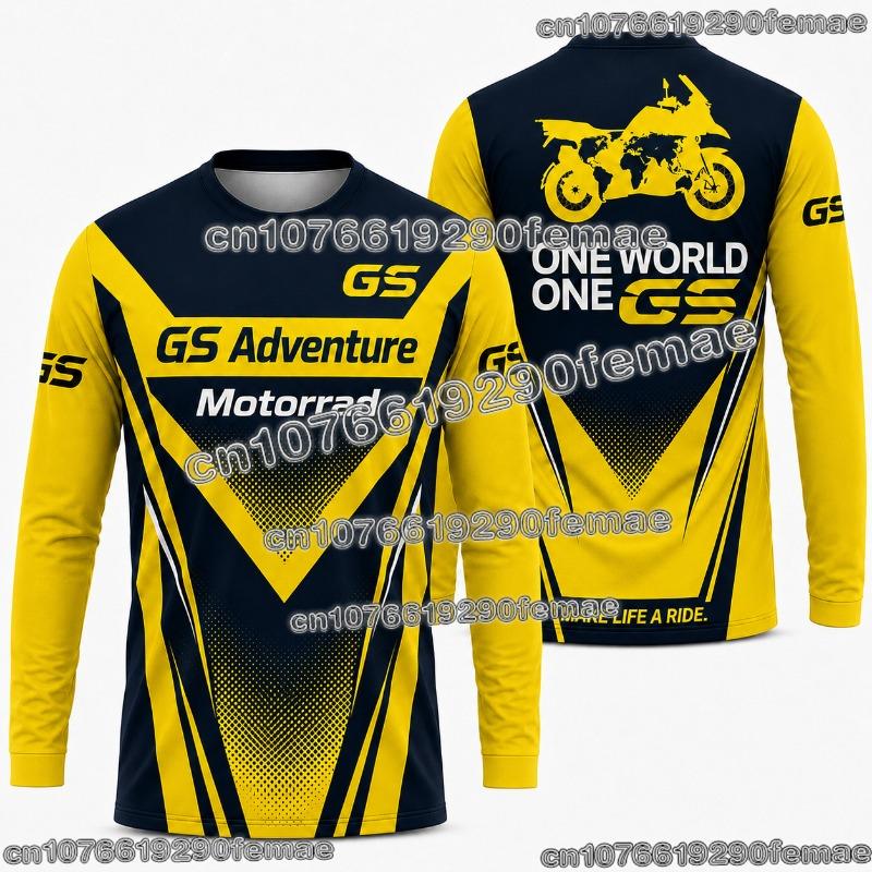 2026 GS Motorcycle Adventure Touring T Shirt Long Sleeve Riding Clothing Outdoor Breathable Comfortable Unisex Top