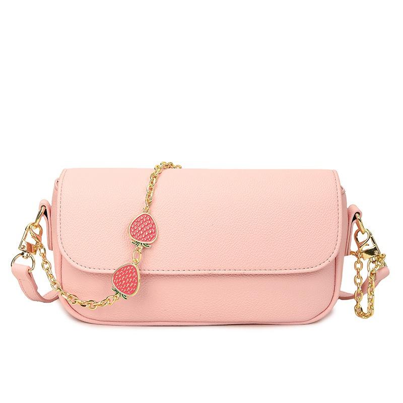 Женская сумка подмышку на цепочке высокого класса, новая модная и простая сумка-кроссбоди на одно плечо для通勤, универсальная маленькая квадратная сумка