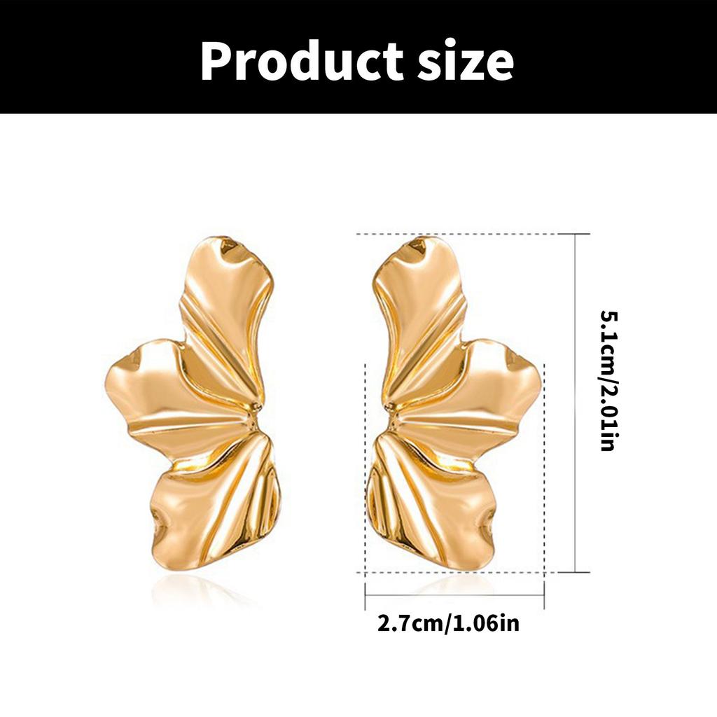 Модные прочные серьги из сплава с уникальными лепестковыми узорами для офисных работников и студентов