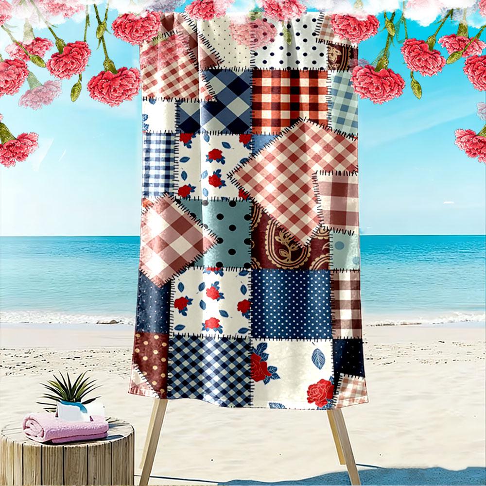 Patchwork Design Beach Towel A must-have beach towel for beach travel