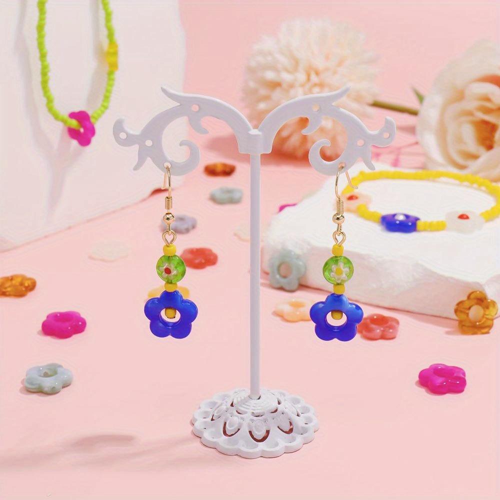 20/40/60 шт. Акриловые бусины в форме цветка, полые бусины в форме цветка, разделенные бусины, объемные, для самостоятельного изготовления, цветные, для ожерелья, сережек, браслетов, ювелирных изделий