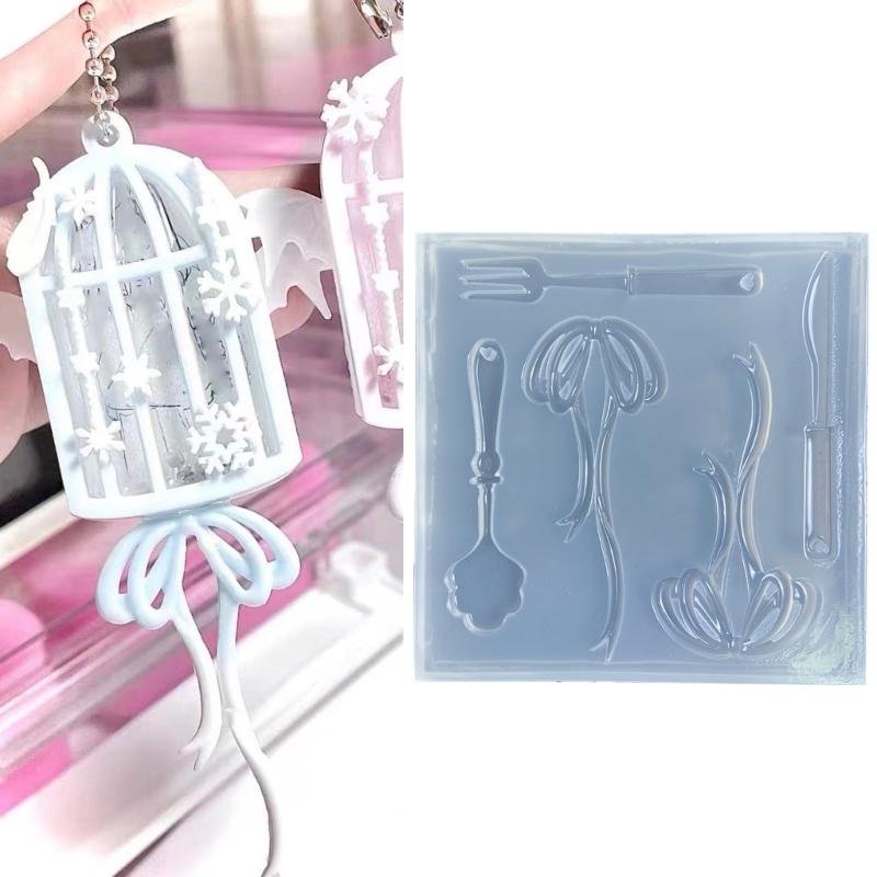 Silicone Dropping Mold for  Crafts Butterfly Shaped Epoxy Molds Flexible Accessory Mould Jewelry Making Supplies