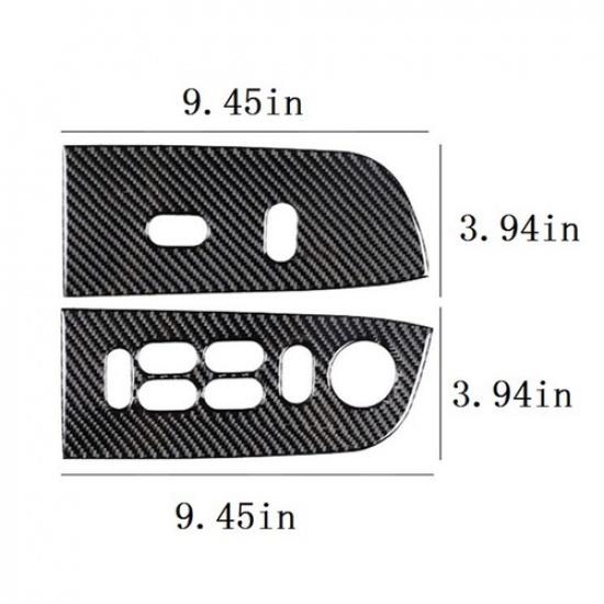 Carbon Fiber Interior Front Window Control Cover Trim For Ford F-150 FX4 2004-08