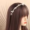 Корейский стиль жемчужный ободок для волос головные уборы жемчужный обруч для волос элегантный бант повязка на голову на открытом воздухе