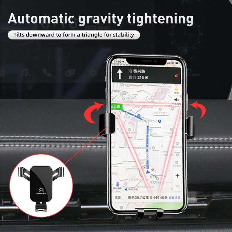 Car Phone Holder Cell Air Vent Mount Moblie GPS Support Stand For Citroen C4 C3 C5 C2 Berlingo Celysee Cactus Picasso Saxo Grand alz123