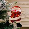 1-10PCS Christmas Tree Hanging Ornaments Fabric Doll Santa Snowman Reindeer Bear Puppet Home Holiday Party Decor Accessories