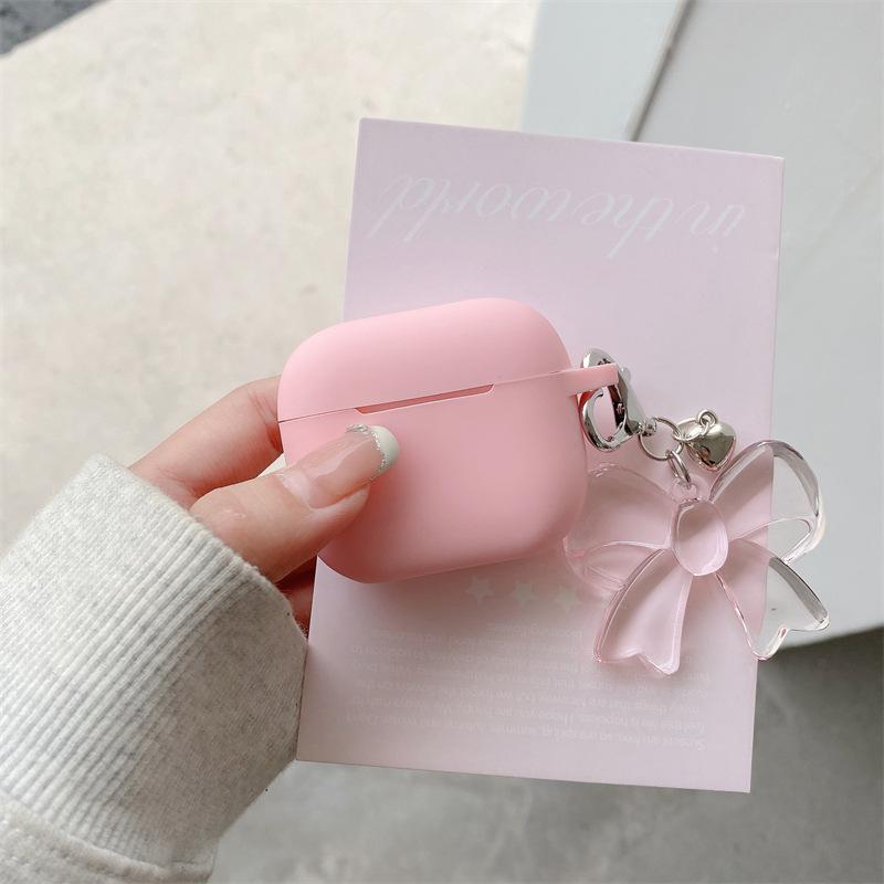 Ins Transparent butterfly for AirPods pro1 generation protective case 1 generation pro1 generation apple bluetooth headset case female