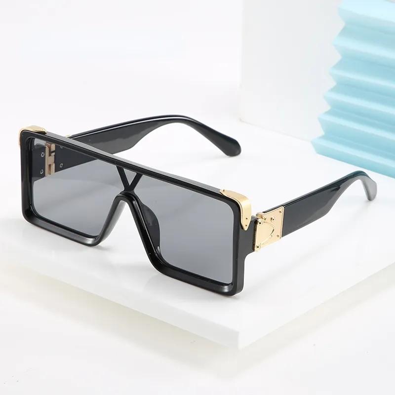 Fashion Oversized Square Sunglasses Men Lens Outdoor Tourism Sunscreen Sunshade Glasses Goggles Non-polarized