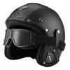 Vintage-Style 3/4 Open Face Motorcycle Helmet Men Women ABS Material All-Season Scooter Safety With Removable
