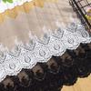 2Meters/lot 19cm Wide Soft Mesh Lace Trim Cotton Floral Embroidered Tulle Lace Doll Dress Hem DIY Craft Accessory