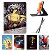 Ultra-thin Smart Ipad Cartoon Case Cover For Kids Pikachu Spiderman Luffy