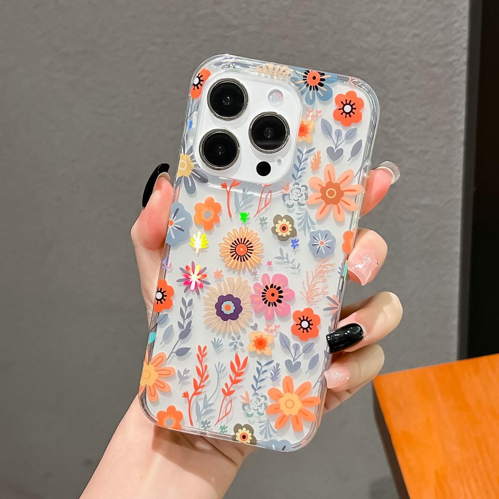 Для чехла для телефона IPhone15promax для Apple 14 Защита от падений 13 Высокопрозрачный Сад 12 Защитный чехол