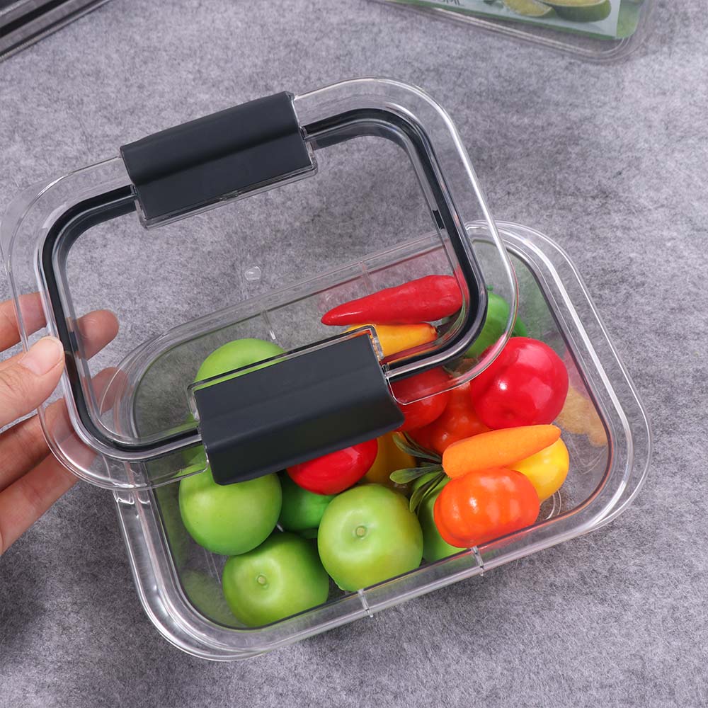 Герметичный контейнер для ланча Прозрачный криспер Кухонный контейнер для еды Ланч-бокс Холодильник