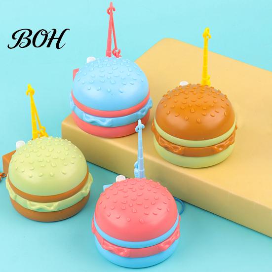 Interactive Fishing Games Hamburger Magnetic Toy Keychain, Rotatable Board Game Lightweight with Keyring, Backpack Handbag Schoolbag Charm Keychain