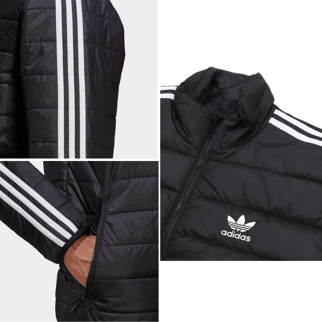 Adidas Originals Padded Stand Collar Puffer Size M Outer HL9212 Jacket, Men's, (Chest 89-92cm), Jacket, Black,