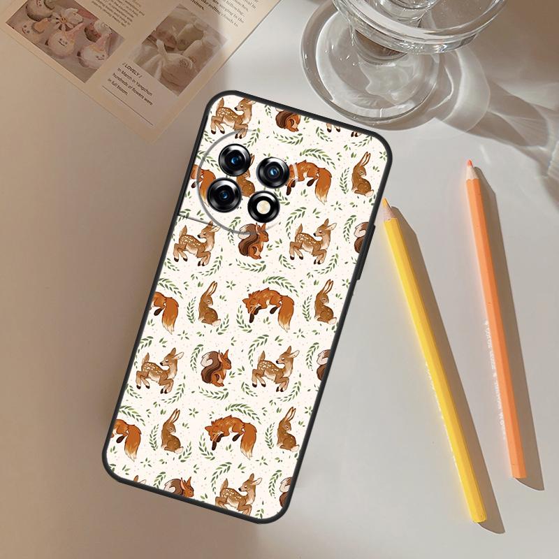 Squirrel Pattern Funda For OnePlus 13 13R 12 R 11 9 10 Pro 8T 9RT 10T OnePlus Nord 4 CE 2 3 Lite N20 N30 Case