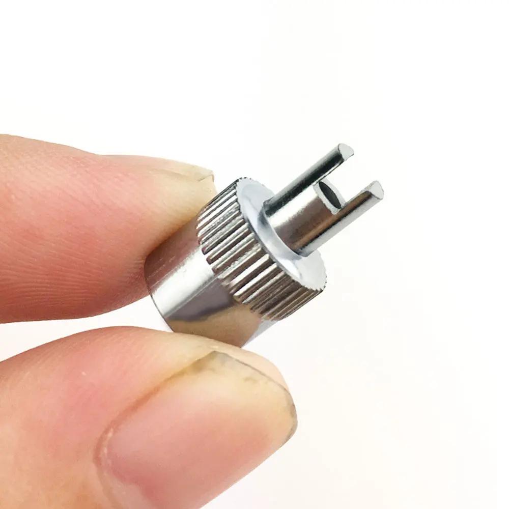 10 шт. металлический колпачок клапана с прорезью и съемником сердечника клапана, колпачки для колес для автомобилей, мотоциклов, велосипедов, колпачки для ниппелей, автомобильные аксессуары