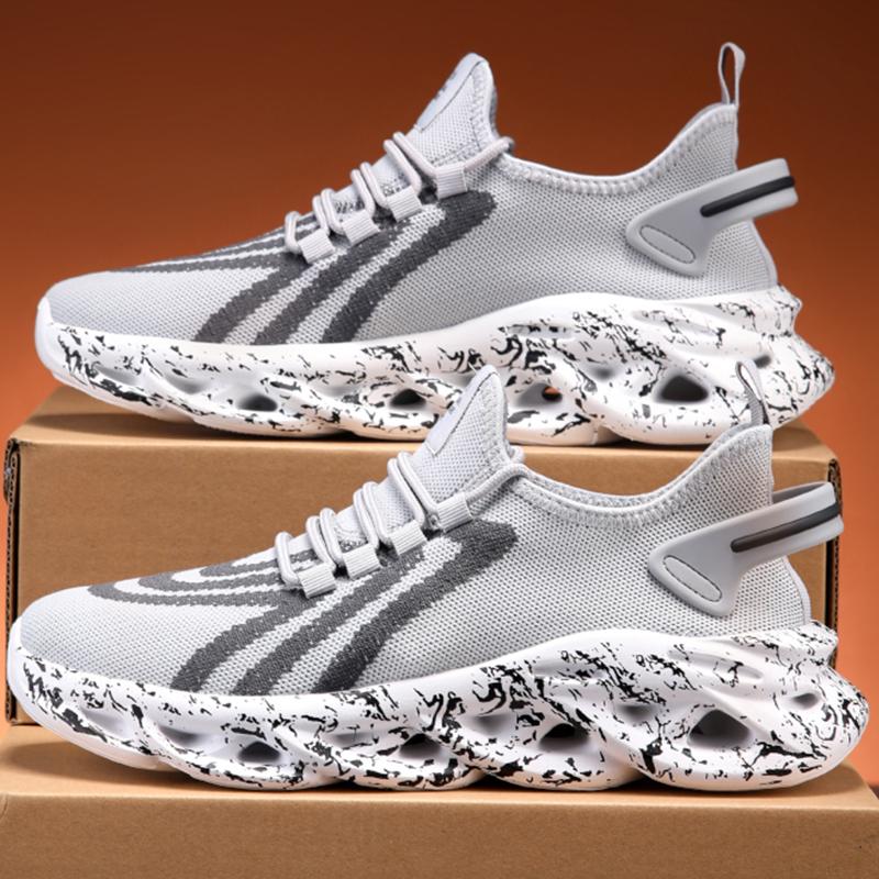 Мужская спортивная обувь большого размера, легкая сетчатая летняя беговая удобная дышащая плоская амортизирующая обувь для ходьбы на открытом воздухе для мужчин