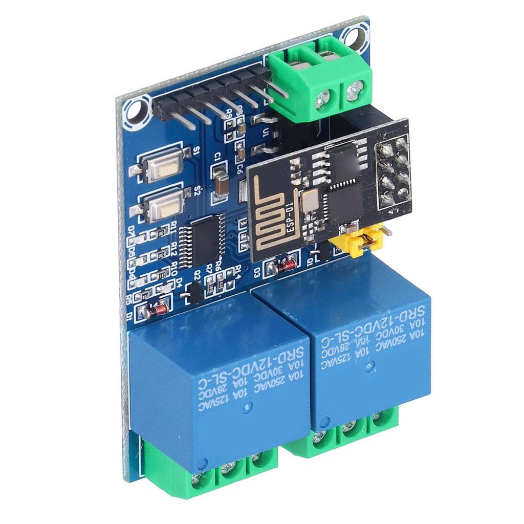 Двухканальное реле Wi-Fi 12 В ESP8266 Релейный модуль Wi-Fi для телефона с дистанционным переключателем для умного дома IOT
